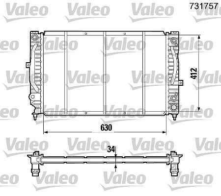 Radiateur pour VW A4 A6 2.4 2.8 résolvant les fuites et la surchauffe du liquide moteur