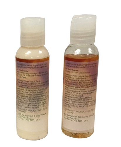Bath & Body Works Pleasures MANGO MANDARIN Shampoo & Conditioner 2oz Travel Size - Picture 2 of 2