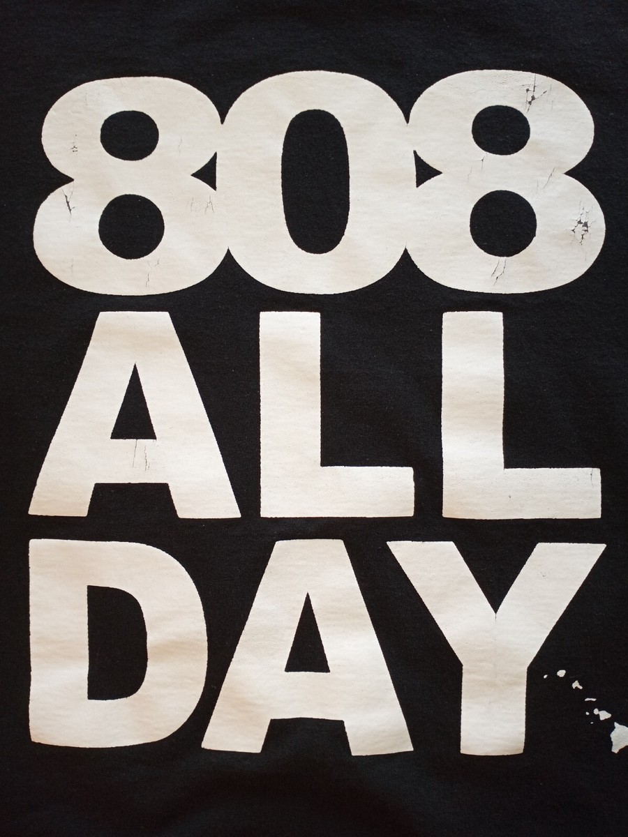 VINTAGE 808 ALL DAY T SHIRT..SIZE MEDIUM..20 PITS..DJ TECHNO