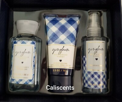 BATH AND BODY WORKS GINGHAM TRAVEL SIZE 3 PCS GIFT SET NEW BATH AND BODY WORKS GINGHAM TRAVEL SIZE 3 PCS GIFT SET NEW