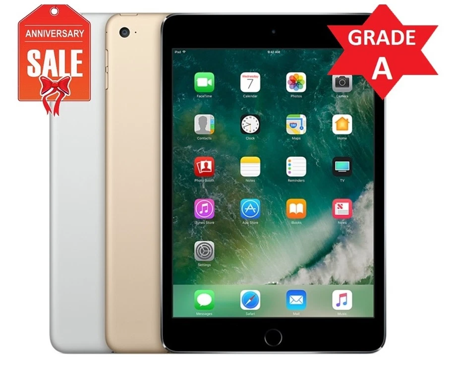 Apple iPad Mini 4 16GB WiFi Unlocked Cellular 7.9 Touch ID GOLD