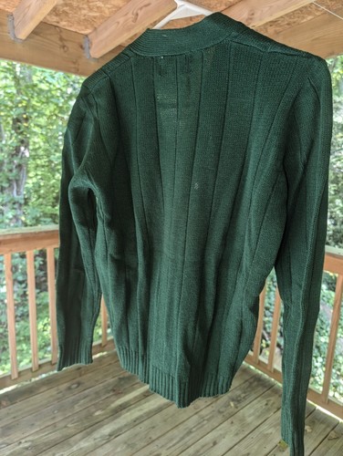 Maglione cardigan girocollo Joyce Layne vintage NOS anni 60 taglia 36 maglia piccola verde - Foto 6 di 8