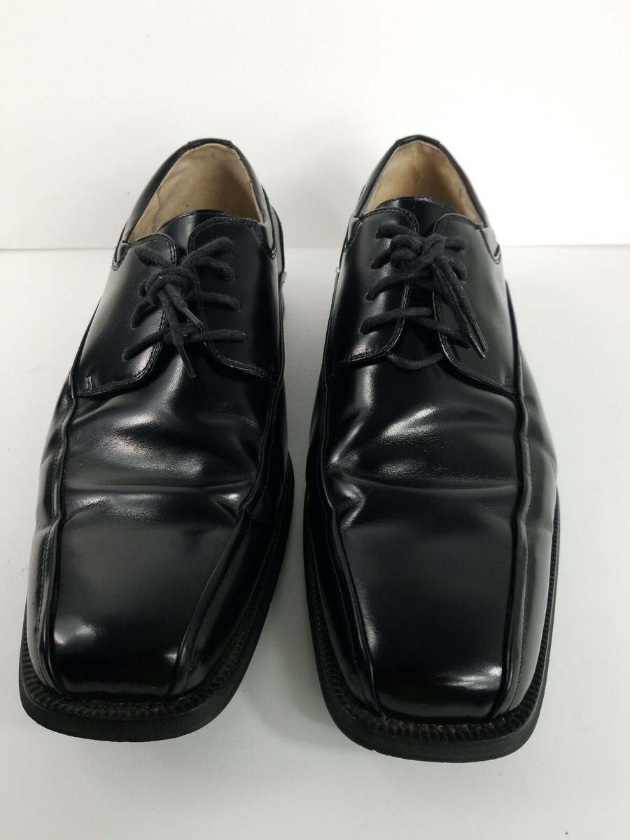 Florsheim Comfortech Men\'s Size 12D Bike Toe Derby Leather Shoes 11256 Black Mens Florsheim Comfortech Leather Black Lace Up Dress Shoes  main image 2