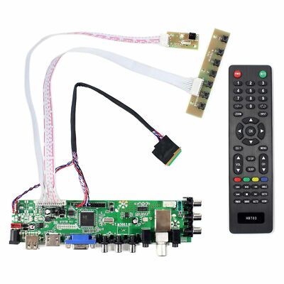 HD VGA AV USB ATV DTV LCD Controller Board For 10.1'' B101AW06 1024x600 LCD