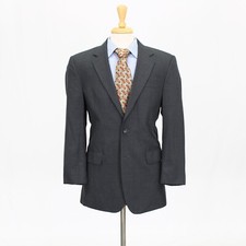 Jos. A. Bank 39R Gray Sport Coat Blazer Jacket Solid 2B Wool