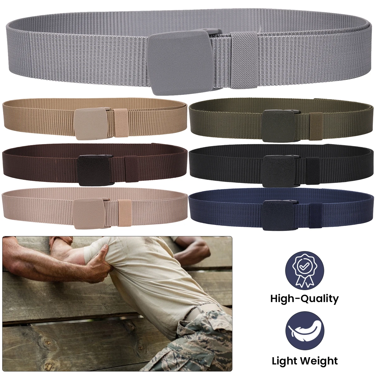 Ceinture top boucle militaire