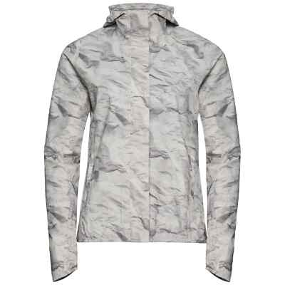 Odlo FLI 2,5L wasserdichte Laufjacke: silbergrau/Papierdruck: Damen: XS
