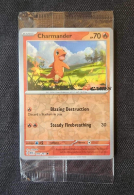 Charmander - 004/165 - Pokemon 151 EB GAMES Stamp - Sealed Promo