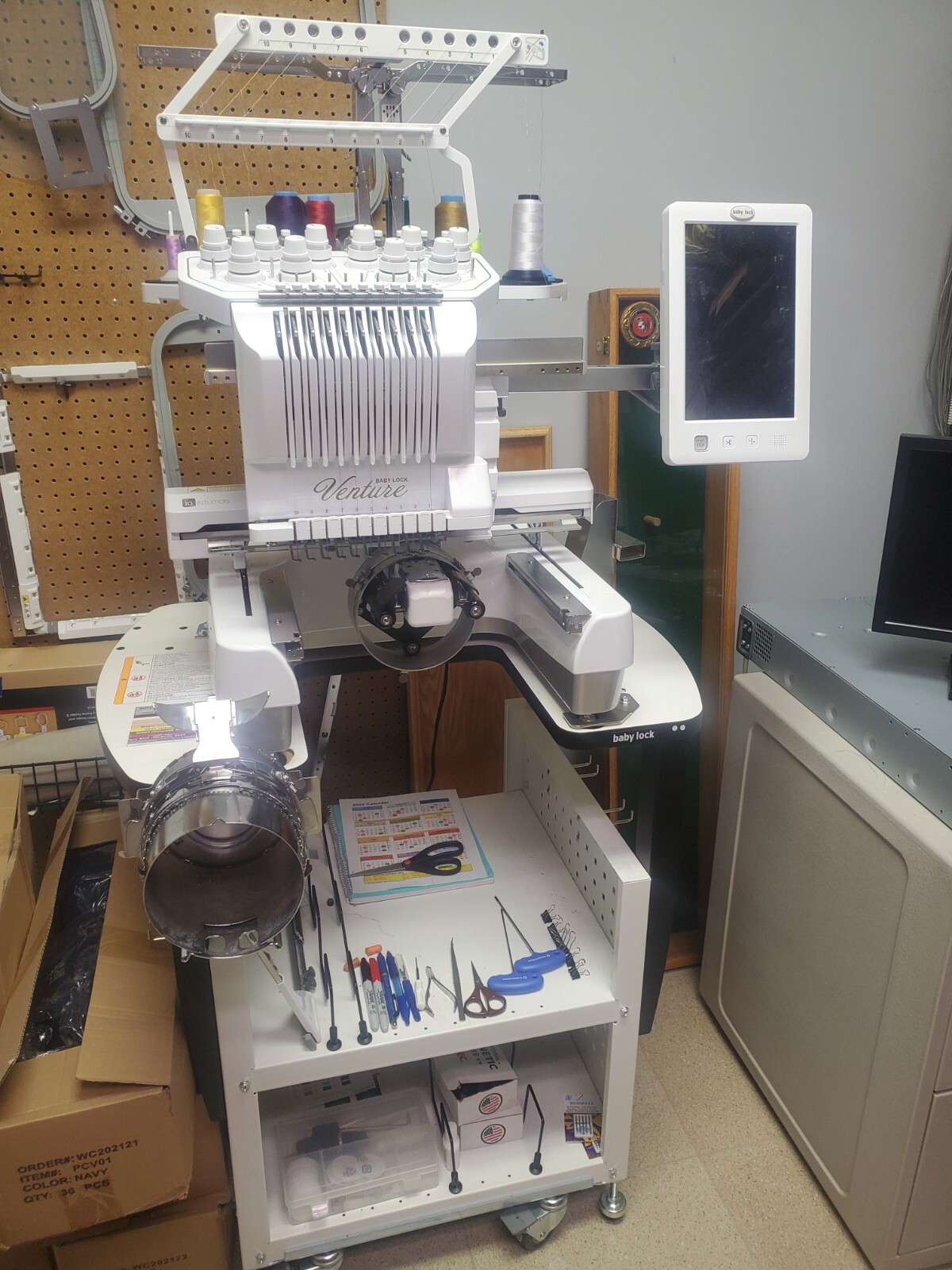 Baby lock Venture 10 Needle Embroidery Machine Slightly Used eBay