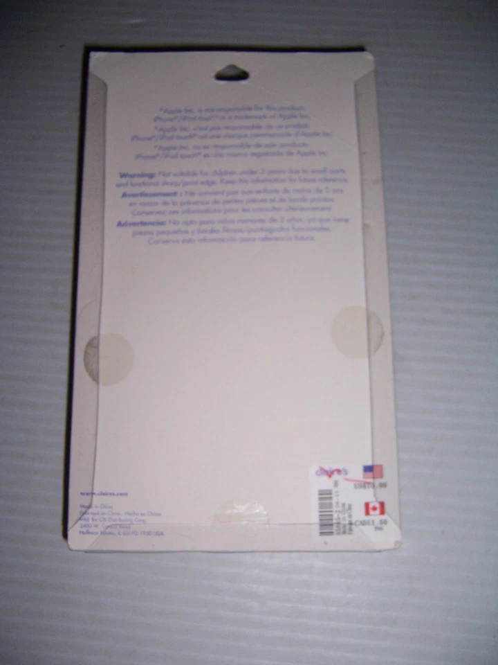 Claire's Black & White Kitty Cat Rubber Case iPhone 5 NEW! - Изображение 2 из 4