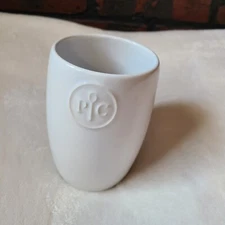 Pampered Chef Large White Coffee Soup Mug Cup 19C Missing Gripper
