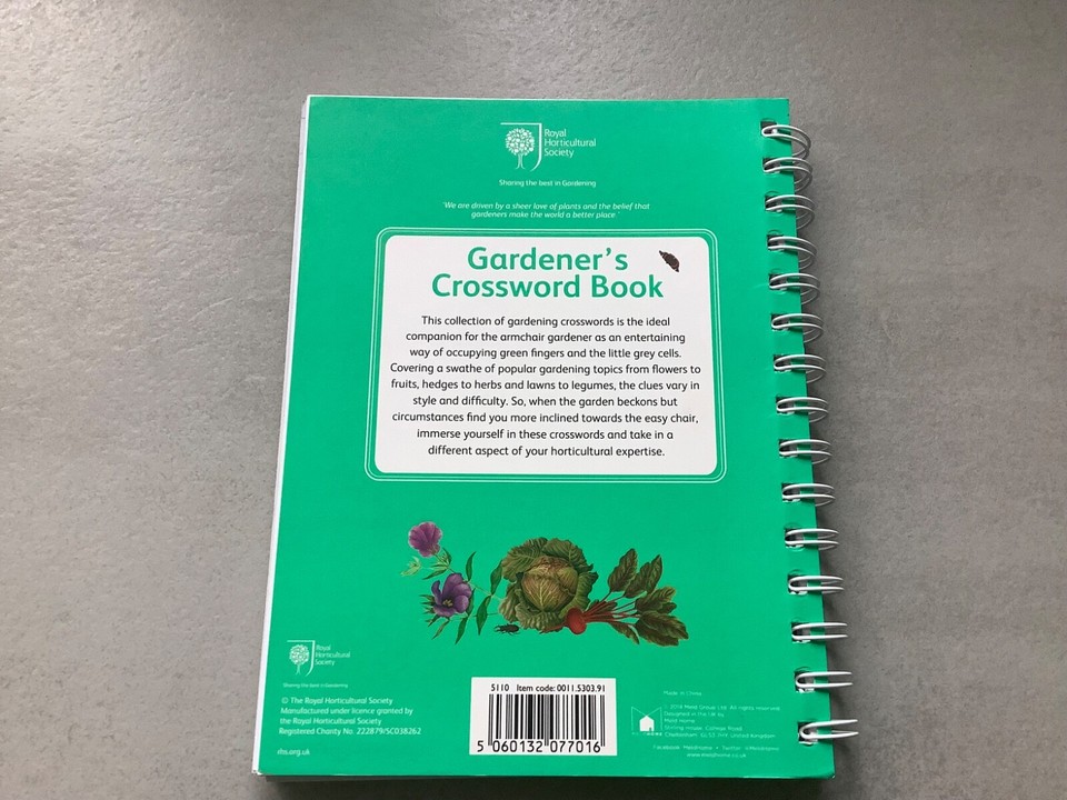 Gardener s Crossword Book RHS Spiral Bound Edition new EBay UK Gardener s crossword book rhs spiral bound edition new ebay uk