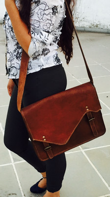 Ledertasche echt Vintage Kuriertasche Herren Business Laptop Aktentasche Umhä...