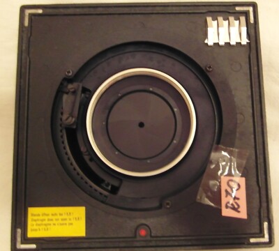 SINAR DB Objektivplatte  14x14cm für Copal 3 mit manueller Blendensteuerung (R70