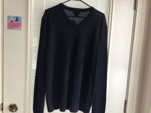 Michael Kors Men's XL Black Acrylic/Wool V Neck Sweater NWT - Picture 6 of 8