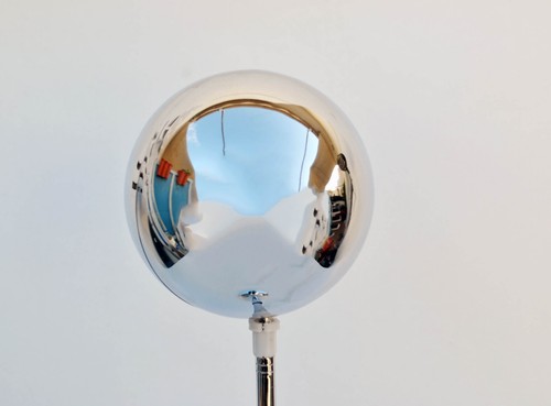 Space Age Ball Clock watch Silver with alarm and light eye - Picture 7 of 10