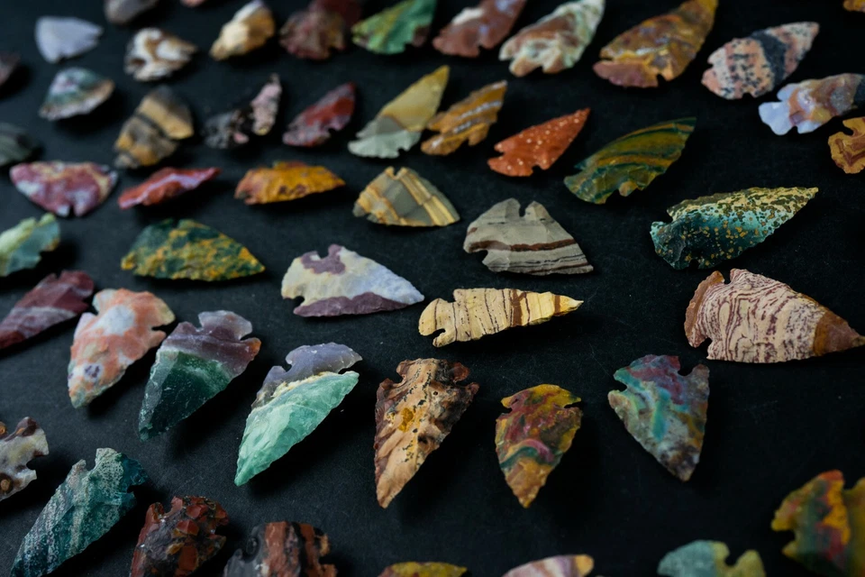 ** 1 «- 1,5» кремень наконечник стрелы копья отличного качества 100 точек за купить сейчас ** - Изображение 2 из 2