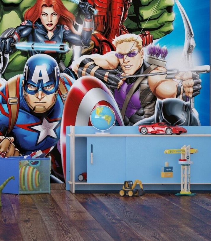 Kids bedroom Marvel Avengers Wallpaper photo wall mural Kids bedroom Marvel Avengers Wallpaper photo wall mural