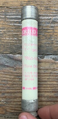GOULD SHAWMUT TRS1-1/8R TRI-ONIC TIME DELAY FUSE 1-1/8A 600V TESTED LOT OF 2