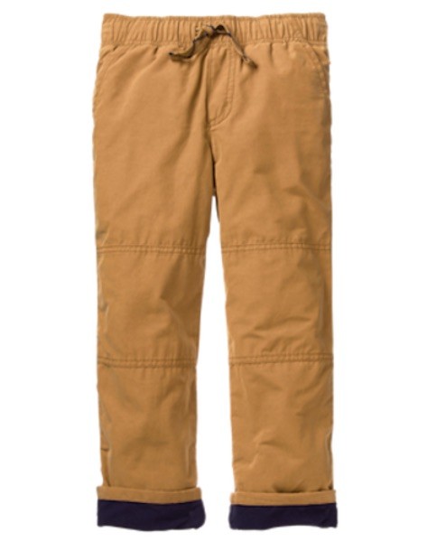 NWT Gymboree Boys Pull on Pants Fleece lined Khakis Tan Holiday shop  Size 2T,4