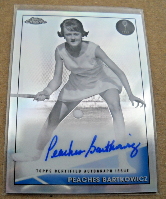 2021 Topps Chrome Tennis Peaches Bartkowicz Certified Autograph Card 15/50