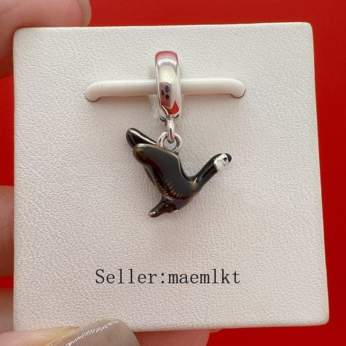New 925 sterling silver Canadian Goose & Maple Leaf Charm,Charm for bracelet