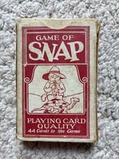 Vintage Snap Playing Card Game Complete 44 Cards Animal Theme With Instructions