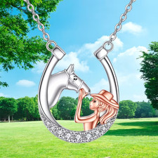 fashionable horse Pendant Necklace with gift box