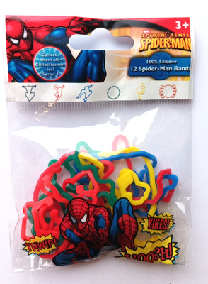 24 Armbänder Gummiringe Schmuck SPIDER-MAN Bands Nickelodeon Disney Silicon Neu
