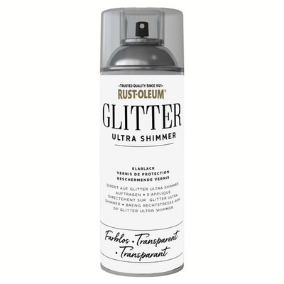 Rust-Oleum Ultra Shimmer Klarlack 400 ml Schutzlack für Glitzerspray Deko Möbel