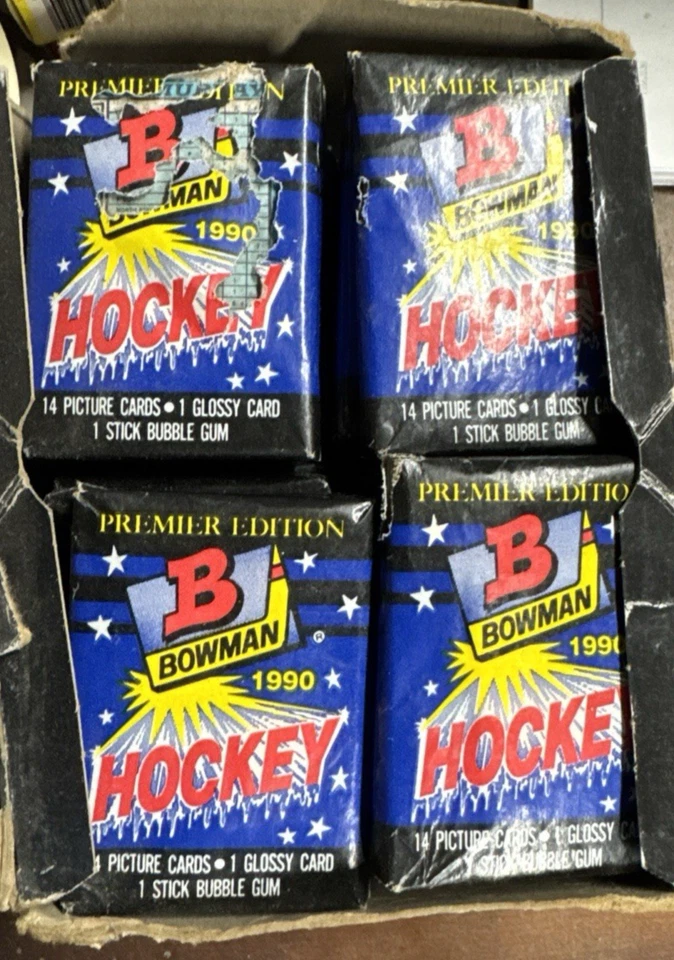 Bowman Wax Box 1990 36 paquetes caja abierta Foto 2 de 2