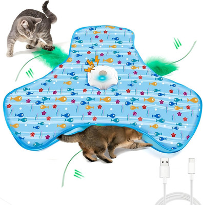 Interactive Cat Toys for Indoor Cats, Automatic Hide and Seek Motion-Activated C