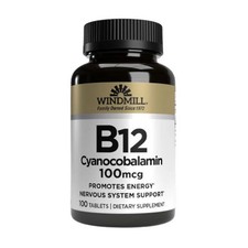 Vitamin B12 100 Tabs 1000mcg by Windmill Health