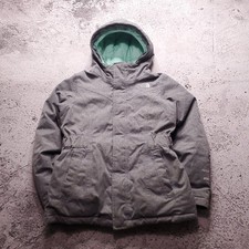THE NORTH FACE HYVENT 550 down HOODED Gray Girl's jacket parka medium 10/12