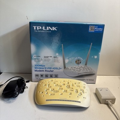 TP-Link TD-W8968 ADSL2+ Modem Router 300Mbps Wireless N 4-LAN Ports mit Adapter