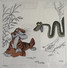 Disney Treasures SHERE KHAN & KAA 1994 Framed Etching MIB