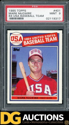 1985 Topps Mark McGwire #401 1984 USA Baseball Team PSA 9 Rookie RC