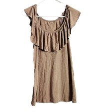 Ruffle Scoop Neck Blouse