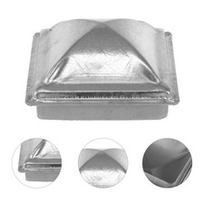 4 Pcs Iron Fence Cover Cast Finials Toppers Pyramid Post Caps Metal Railing