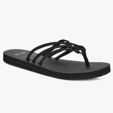 Sanuk Women  s Black Yoga Sandy II Sandals Size 8 NWT