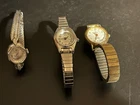 VINTAGE LADIES WATCHES GOLD TONE WALTHAM,TIMEX,UNKNOWN