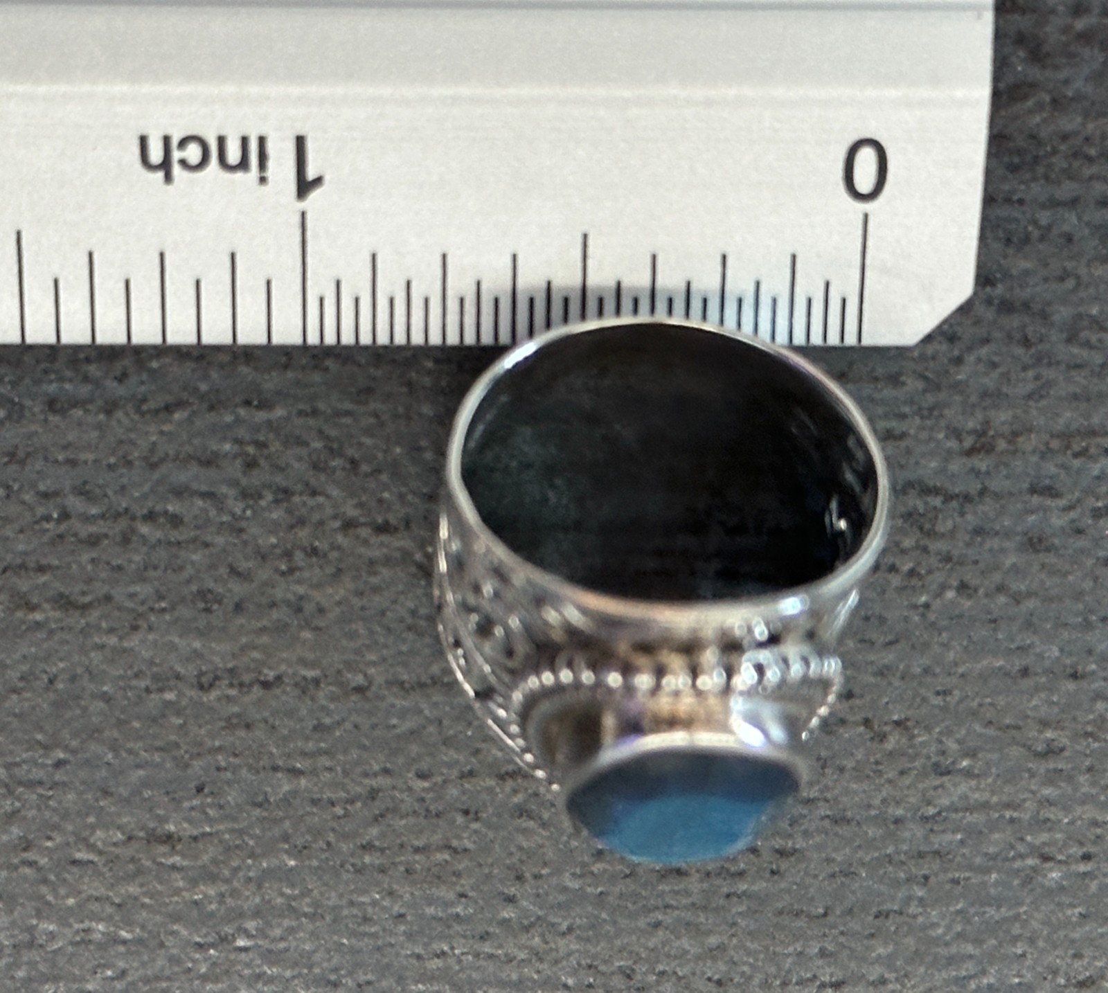 Himalayan Labradorite Stone in Solid Filagree Ste… - image 16