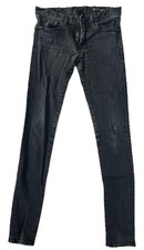Saint Laurent Paris Jeans 26 Japan DO1 W/SK-LW Black Low Rise Skinny Denim Women