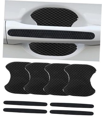 8PCS Car Door Handle Protector,Car Accessories Reflective Anti-Scratch Black