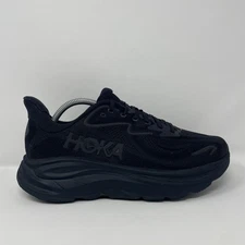 Hoka One One Clifton 10 Shoes Men's Size 9 D Triple Black Athletic Sneakers