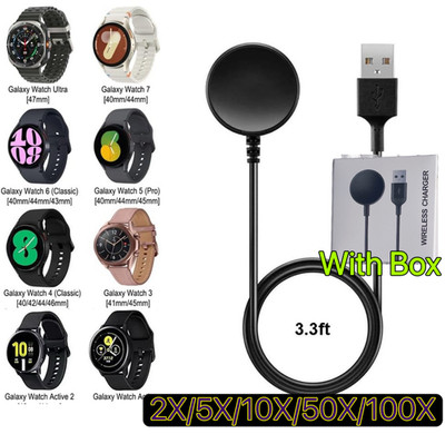 1-100 Wireless Magnetic Charger For Samsung Galaxy Watch 6/5 Pro/4/3/Active LOT