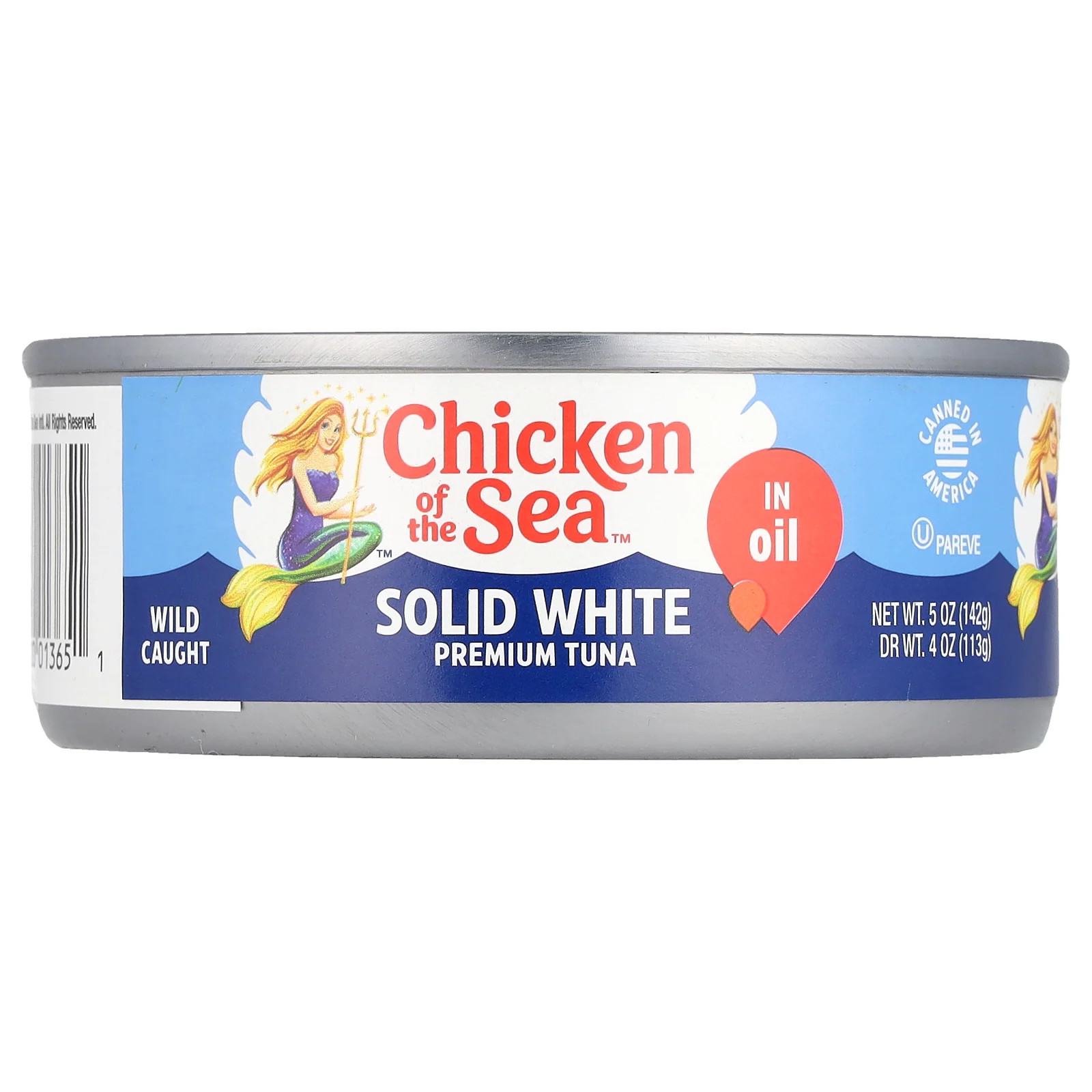 Твердый белый тунец премиум-класса в масле 5 унций 142 г 1890₽