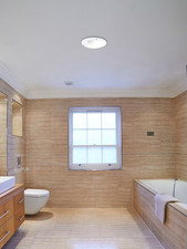 Bathroom Ceiling Lights Metal IP44 Round Glass Shades Flush Fitting Waterproof