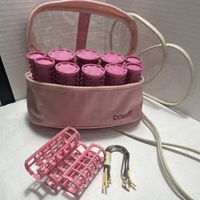 Conair Pink Electric Hot Rollers Set 10 with Case and Clips for Women
