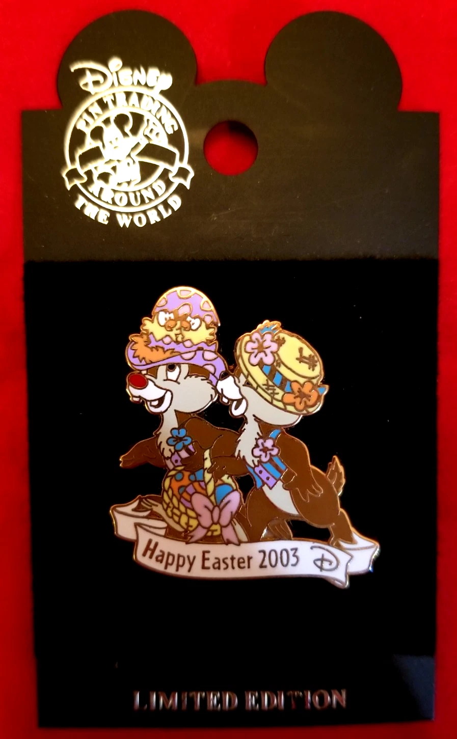 Disney WDW Cast Exclusive 2003 Easter Chip and Dale Parade of Pins LE 1500